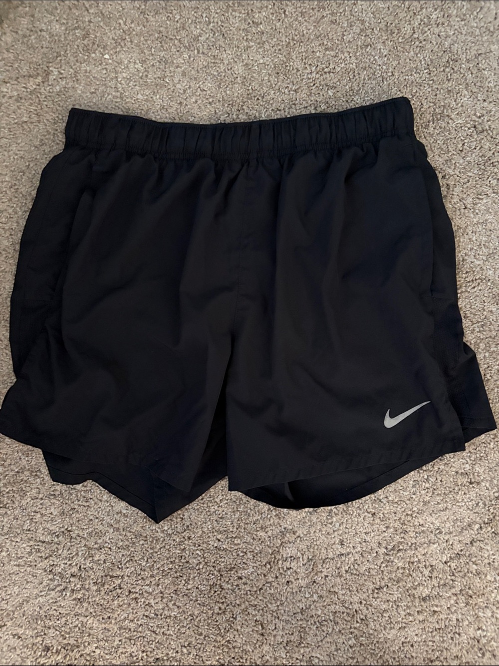 Nike Dry-Fit Women's Black Athletic Shorts with Reflective Swoosh